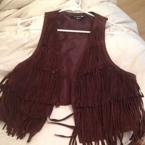 Forever 21 fringe vest