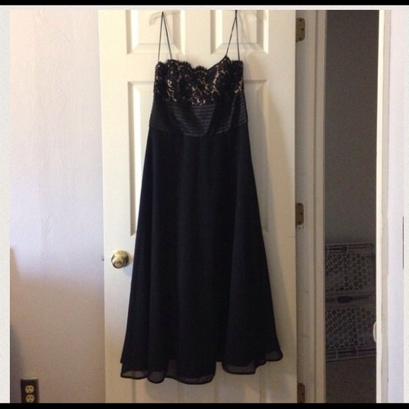 Black and lace formal gown