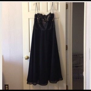 Black and lace formal gown