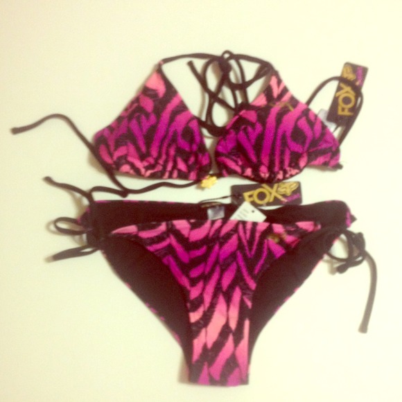 Fox Swim Pink/Purple/Black Bikini 👙
