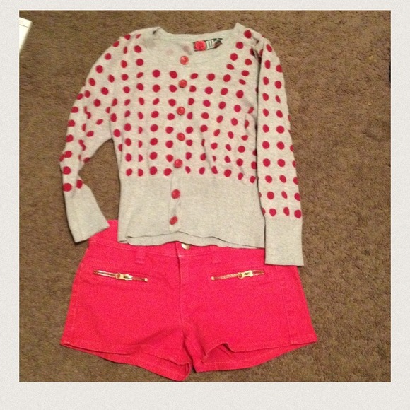 Polka dot cardigan (reserved for rlw1058)