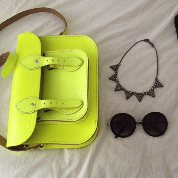 Cambridge Neon Yellow Satchel