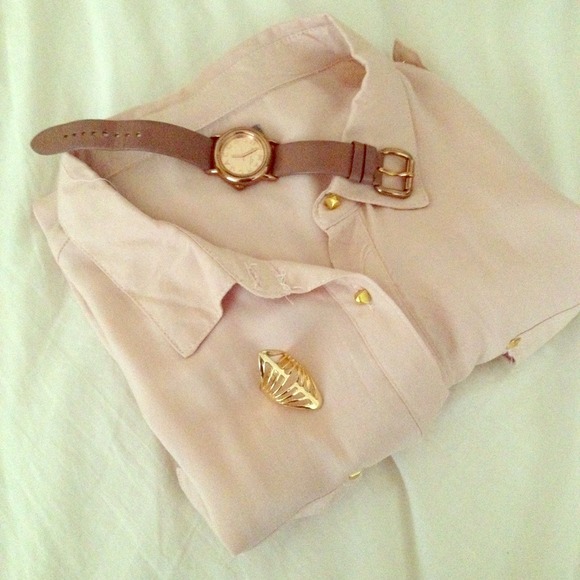⚡️SALE Pale Pink Button Up