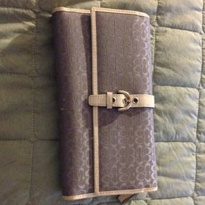 Light blue vintage Coach wallet.