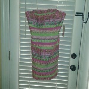 Lilly Pulitzer size 12 strapless flirty dress