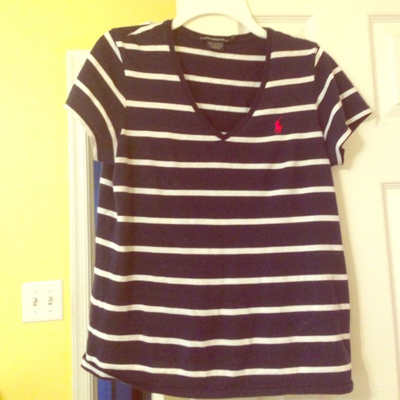 SALE Ralph Lauren striped v neck