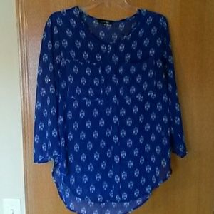 Sheer blue blouse