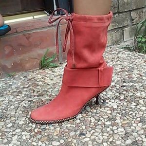 BCBGMaxazria Western Tangerine Suede Boots