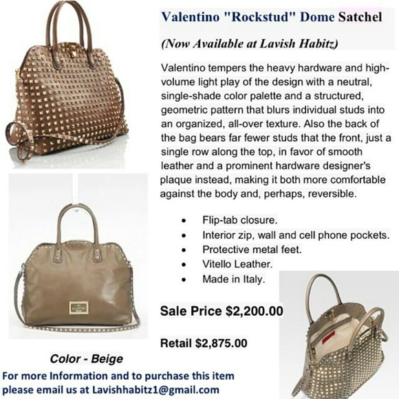 VALENTINO ROCK STUD HANDBAG - Picture 3 of 3