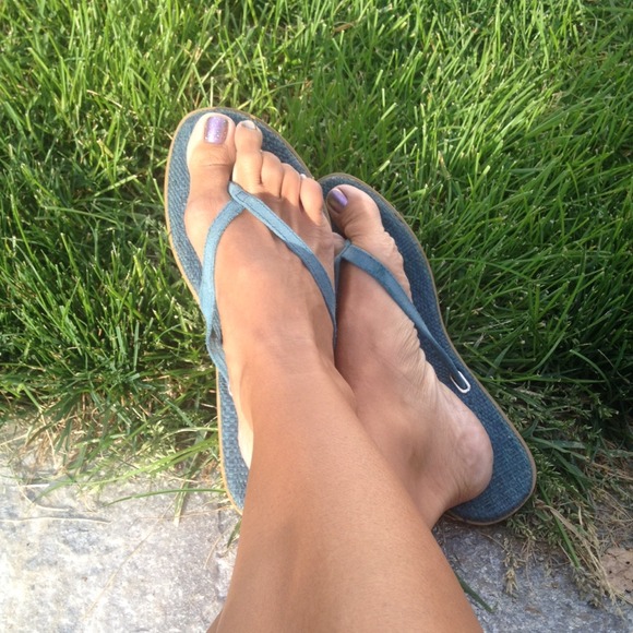 Teal J.CREW sandals