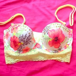 PINK floral multi way Bustier