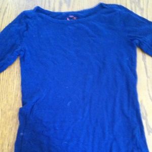 JCrew boat neck 3/4 length tee - navy blue