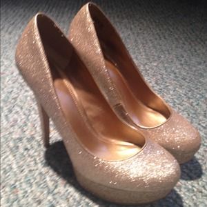 Aldo gold shoes