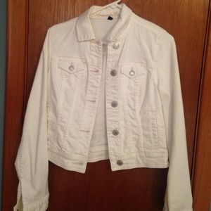 American Eagle white denim jacket