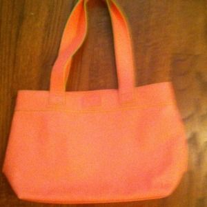 NWOT Pink Purse with Lime Green Piping