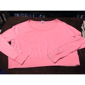 Orange Long Sleeved Cropped PINK Shirt