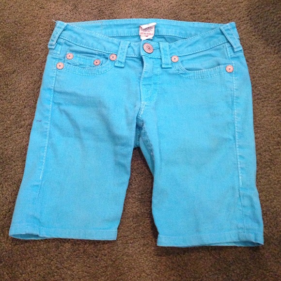 True Religion turquoise shorts