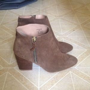 Zara Brown Suede Ankle Boots size 7.5