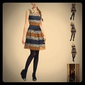 Anthropologie striated lace dress size 10