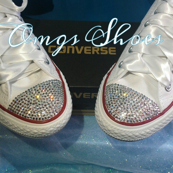 Custom womens Swarovski Converse lows
