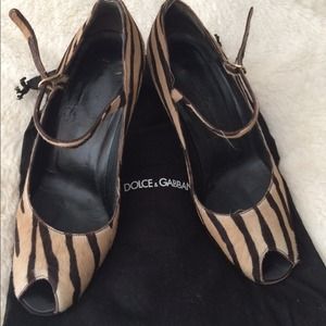 Dolce & Gabanna zebra Mary Janes