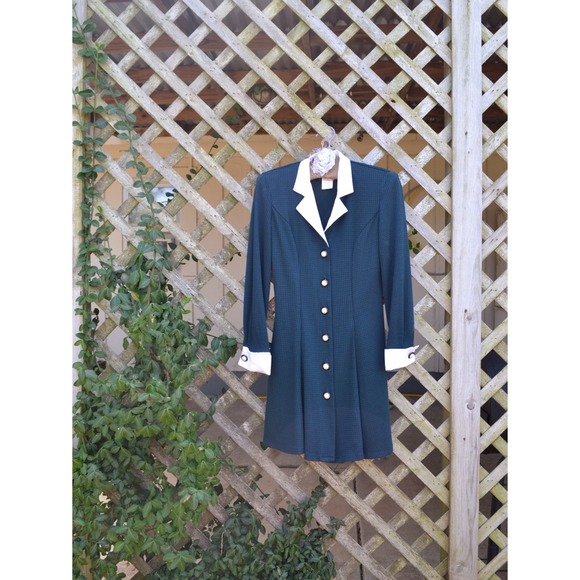 ✋SOLD✋Vintage Houndstooth Dress - Picture 4 of 4