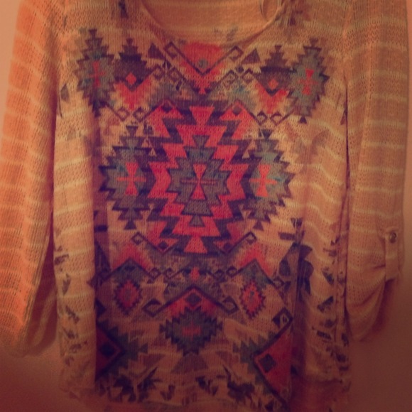 Aztec knit shirt 🎀