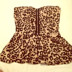 Cheetah print peplum top Cheetah print peplum top
