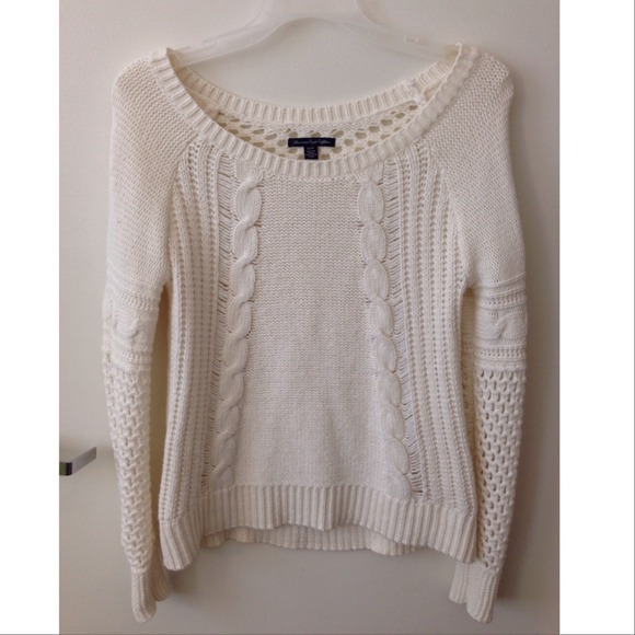 American Eagle Outfitters Sweaters - cream sweater fr american eagle.