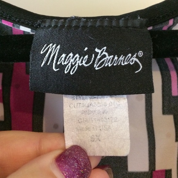 Maggie Barnes Catherine's dressy wrap blouse 5x - Picture 2 of 4