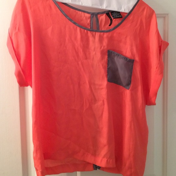 Orange & gray shirt