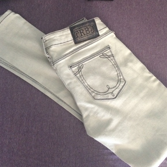 True Religion size 24 skinny jean black stitching - Picture 1 of 4