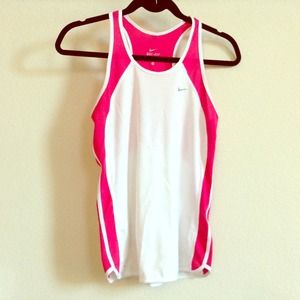 Pink/White Nike Dri Fit Tank Top