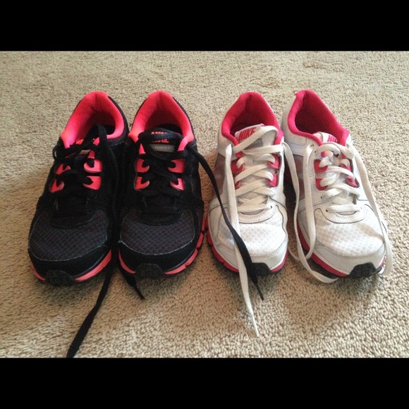 White nike and black