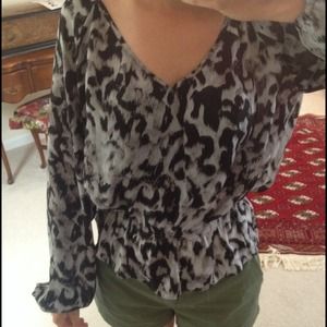 Michael Kors black + gray cheetah top Michael Kors black + gray cheetah top