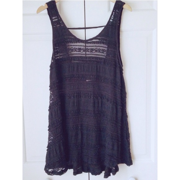 ✖️Sold!✖️Urban Outfitters Dark Grey Lace Dress 🌞 - Picture 2 of 4