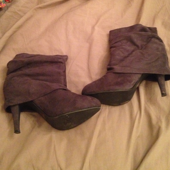 Gray booties
