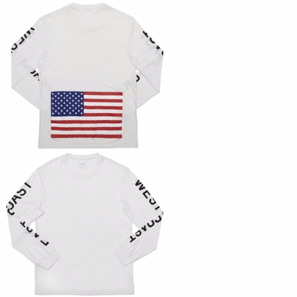 ✨Stampd’LA✨American Flag Coastal Long Sleeve Shirt