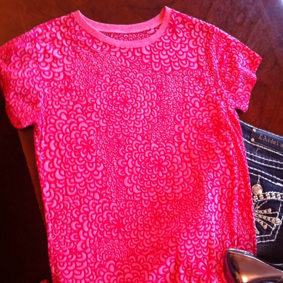 Hot pink burnout tee - Picture 2 of 4
