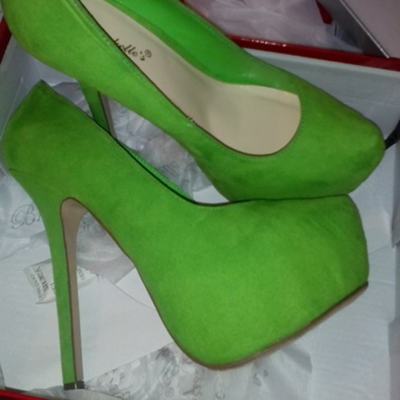 Apple green heels