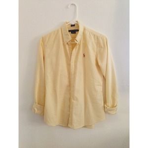 Ralph Lauren Yellow and White Button Up