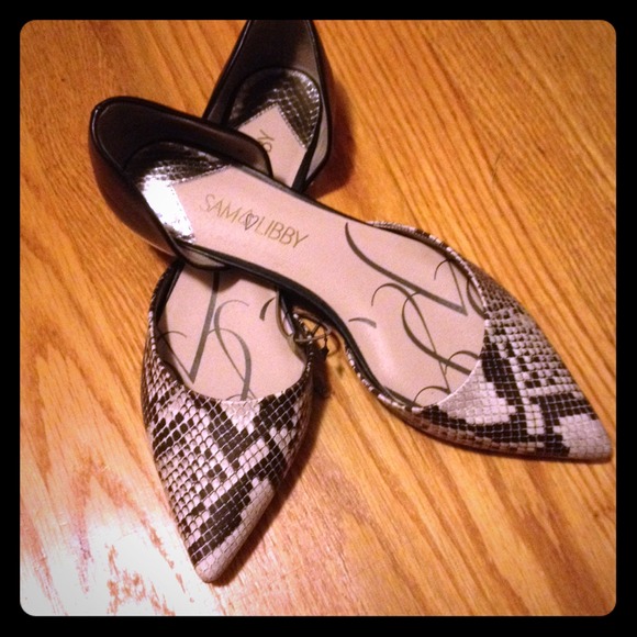 Sam & Libby Snakeskin Flats
