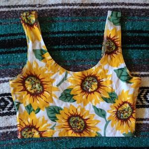 American Apparel Sunflower Crop Top🌻