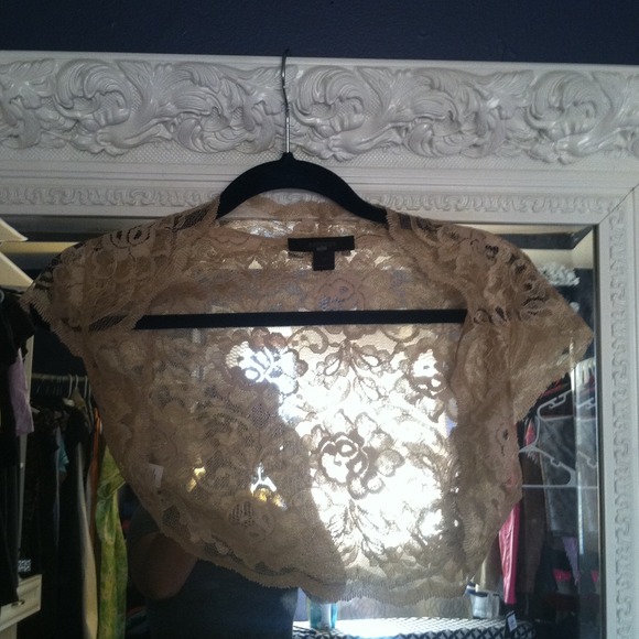 Express gold lace bolero - size medium