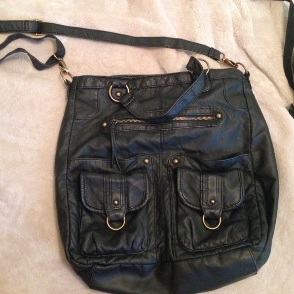 Black Leather Crossbody Bag will negotiate/trade