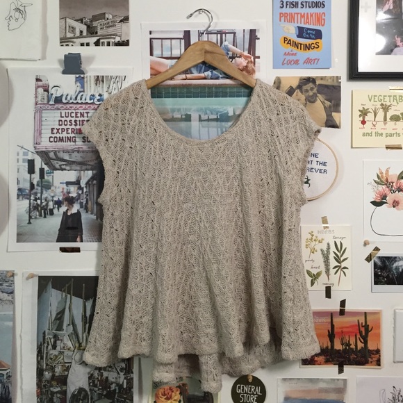 Urban Outfitters Crochet Flowy Top