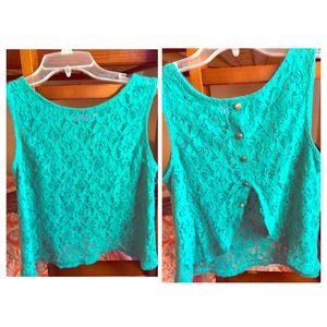 Blue laced with open back