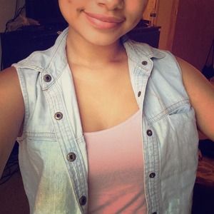 Denim button up light blue shirt