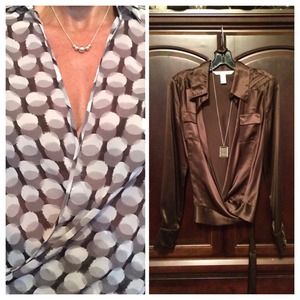 DVF SILK WRAP/VINCE BLOUSES SZ 8