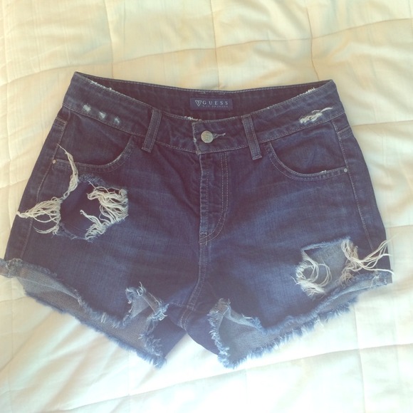 Guess High Waisted Shorts - Picture 1 of 2
